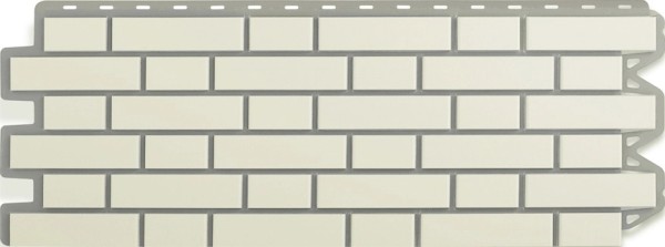 Фасадная панель Альта-Профиль, Кирпич Клинкерный, Белый купить в Томске