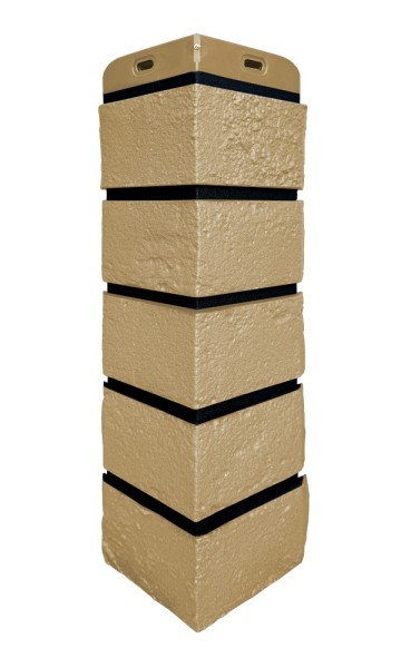 Угол Grand Line состаренный кирпич премиум Песочный (шов RAL 9005) купить в Томске