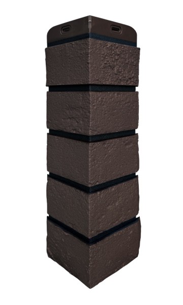 Угол Grand Line состаренный кирпич премиум Шоколадный (шов RAL 9005) купить в Томске