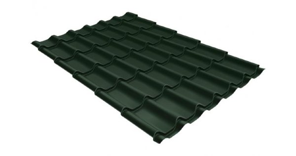 Металлочерепица классик 0,5 Satin RR 11 темно-зеленый купить в Томске